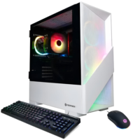yberPowerPC Gaming Desktop with RTX 4060 Ti and white case